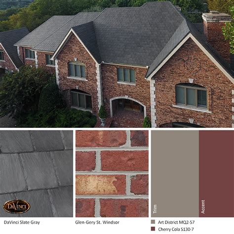 matching brick and roof colors